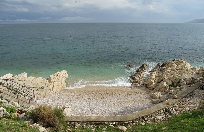 pláž Girandella, Istrie, Chorvatsko