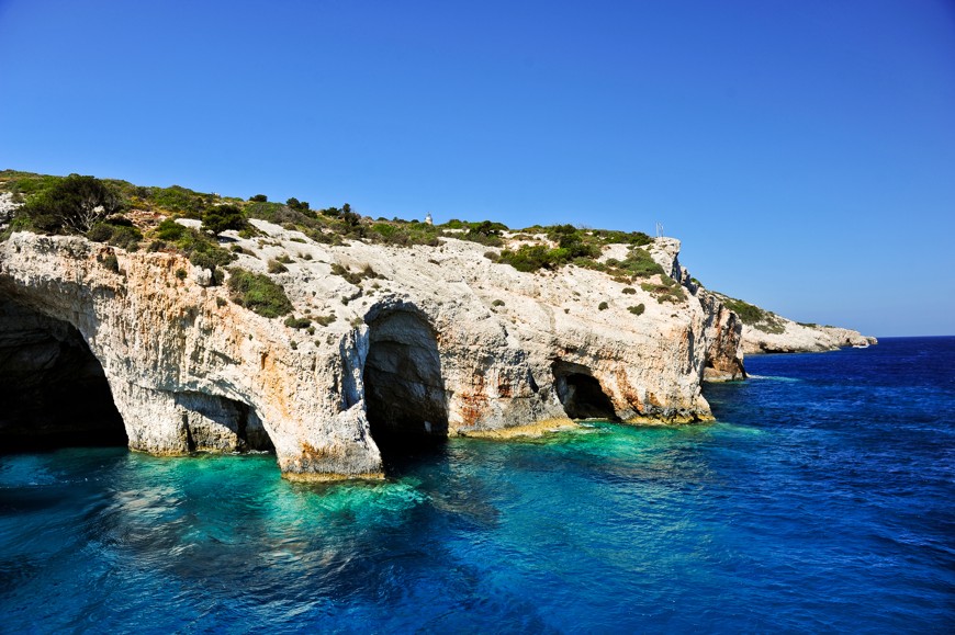 Modré jeskyně Zakynthos