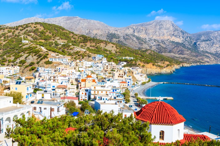 Diafani village with port, Karpathos
