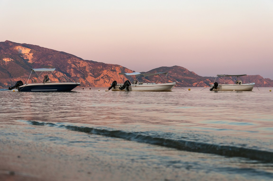 Lodě na pláži Laganas, Zakynthos