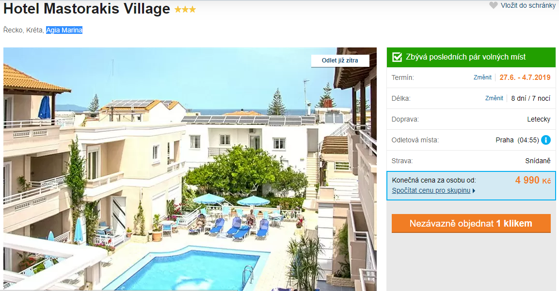 Náhled zájezdu na Krétu