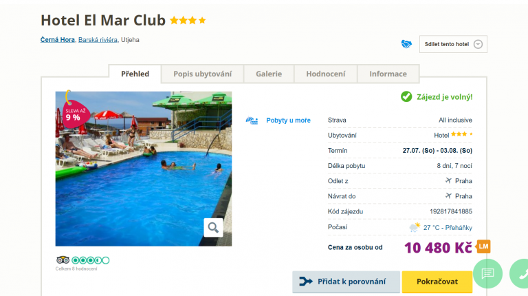 Zájezd do Černé Hory