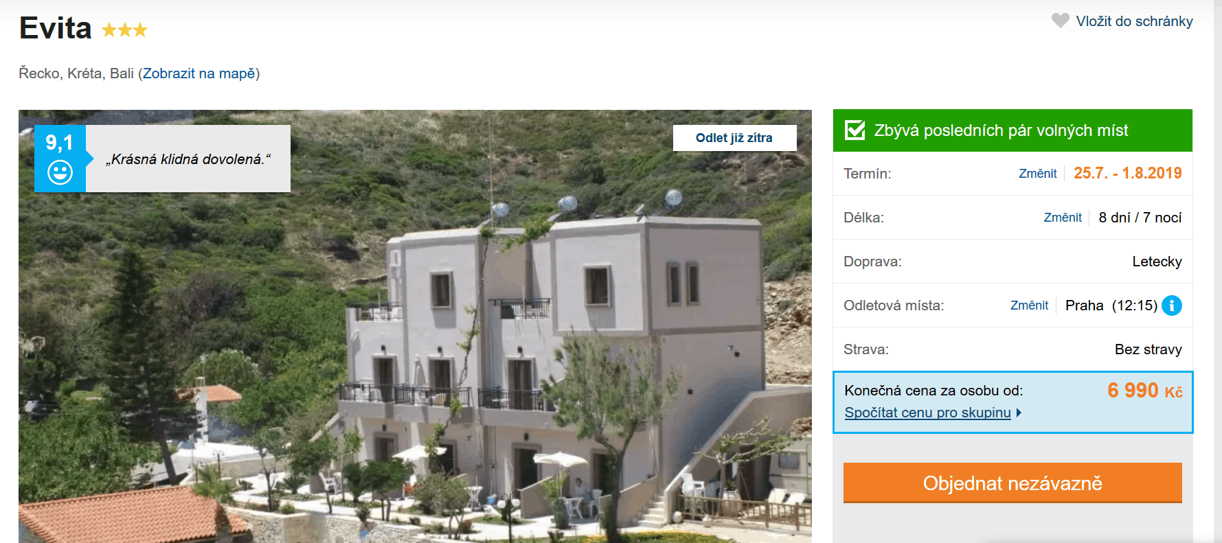 Zájezd Kréta (hotel Evita)