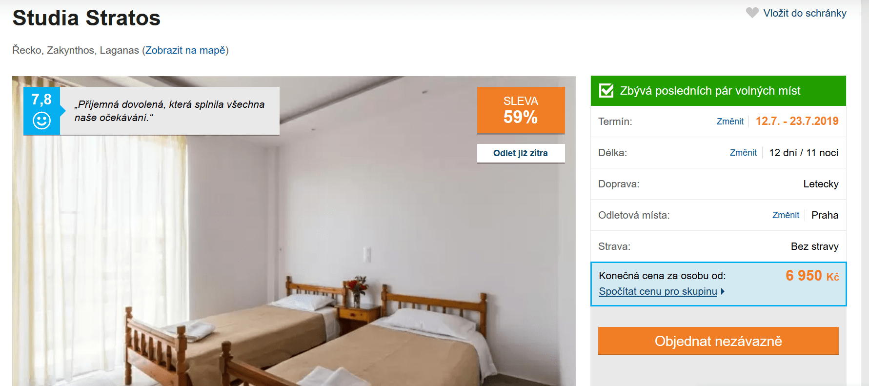 Zájezd Zakynthos (studia Stratos)