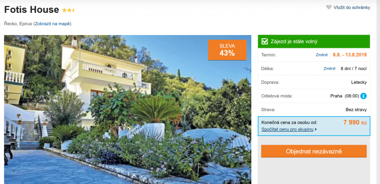 Zájezd Řecko (Epirus)