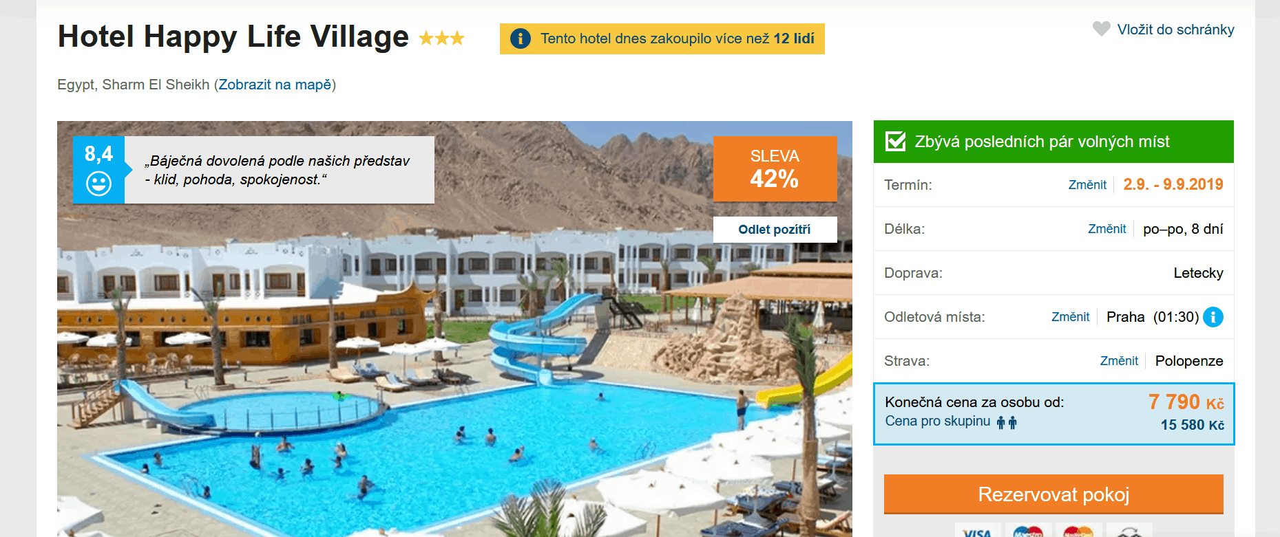 Zájezd Egypt (hotel Happy Life Village)