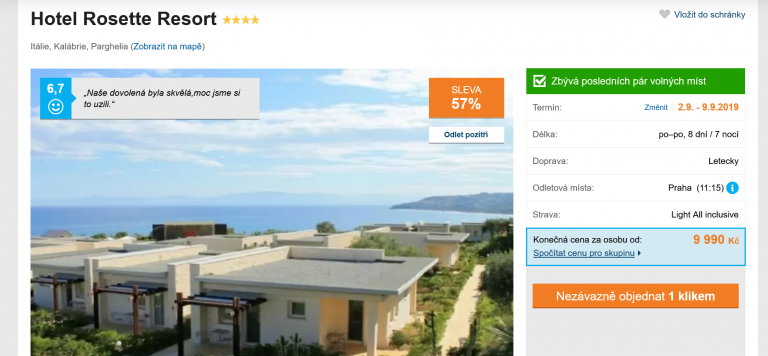 Zájezd Kalábrie (hotel Rosette Resort)