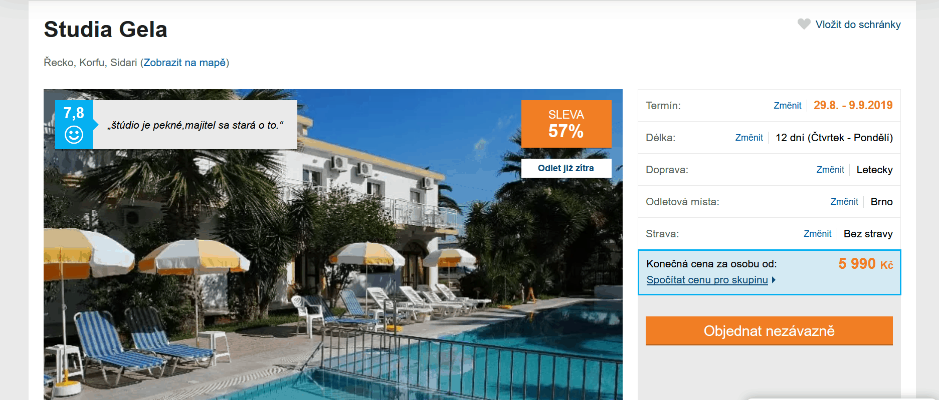 Zájezd Korfu (studia Gela)