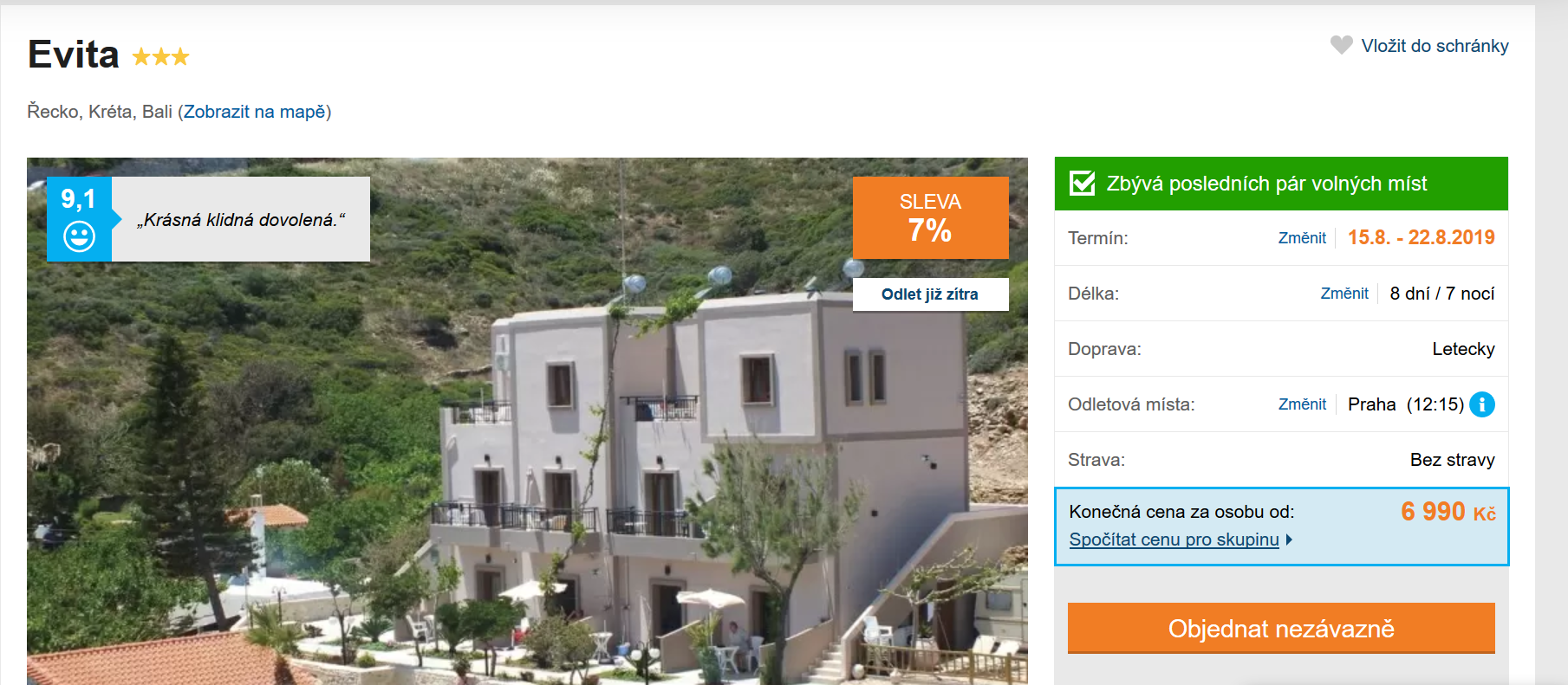 Zájezd Kréta (hotel Evita)