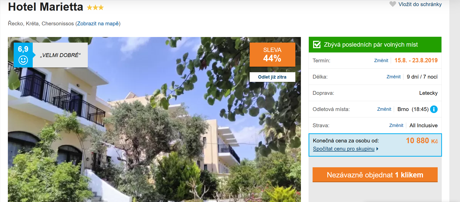 Zájezd Kréta (hotel Marietta)