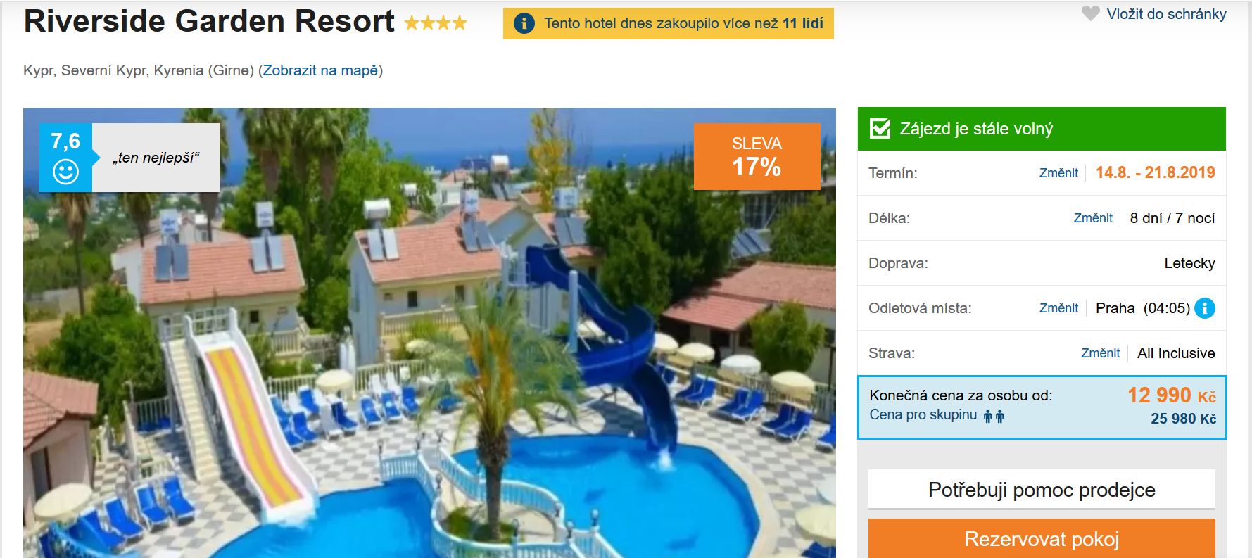 Zájezd Kypr (hotel Riverside Garden Resort)