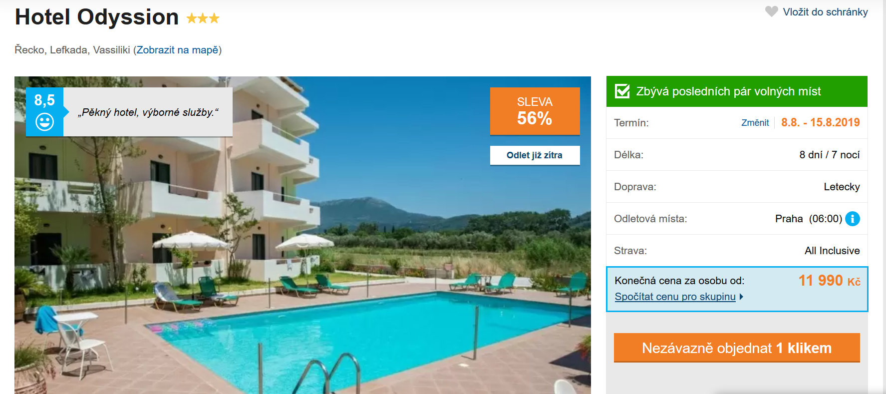 Zájezd Lefkada (hotel Odyssion)