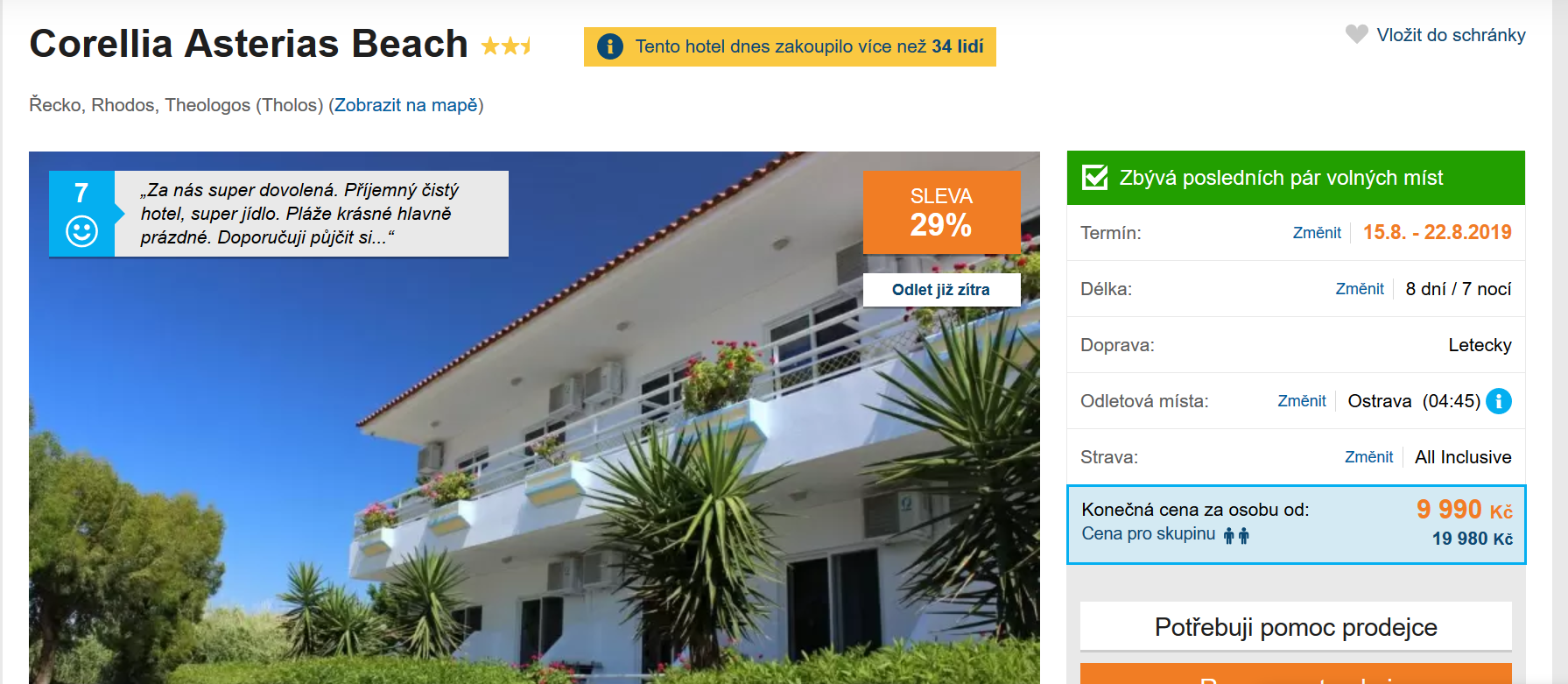 Zájezd Rhodos (hotel Corellia Asterias Beach)