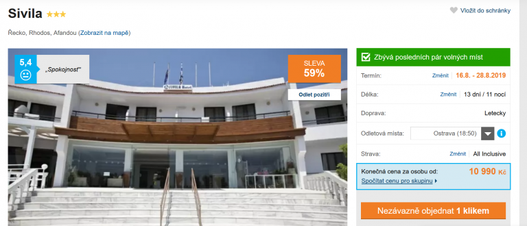Zájezd Rhodos (hotel Sivila)