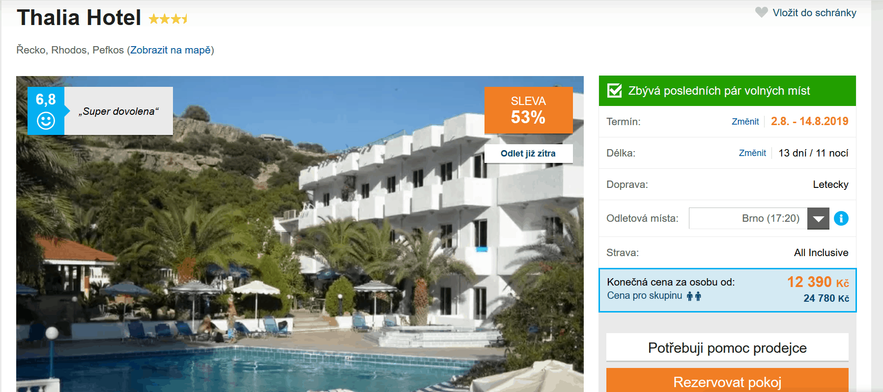 Zájezd Rhodos (hotel Thalia)