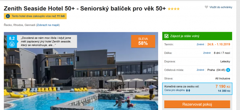 Zájezd Rhodos (hotel Zenith)