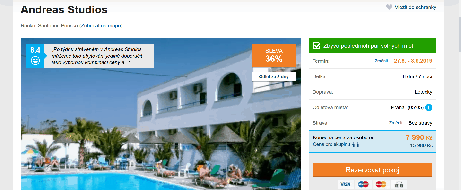 Zájezd Santorini (Andreas Studio)