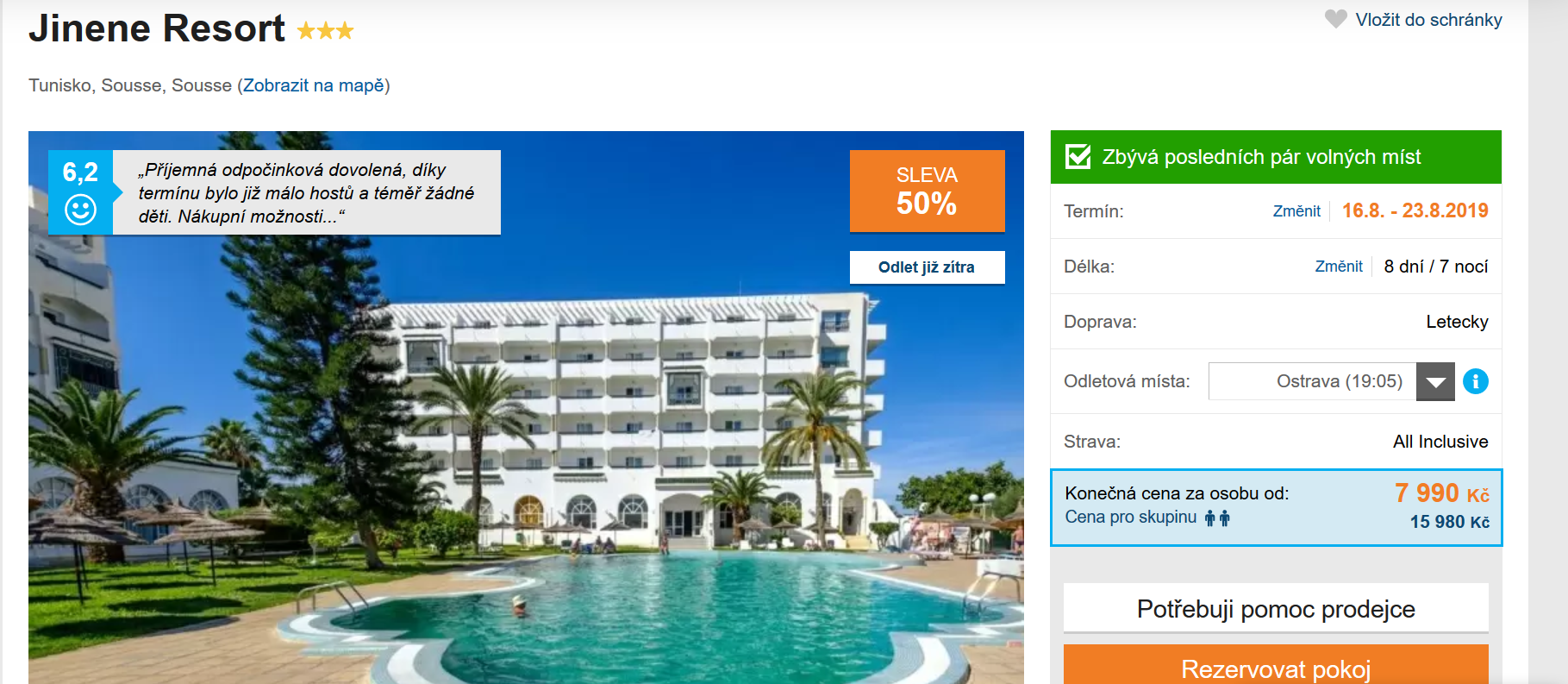 Zájezd Tunisko (hotel Jinene)