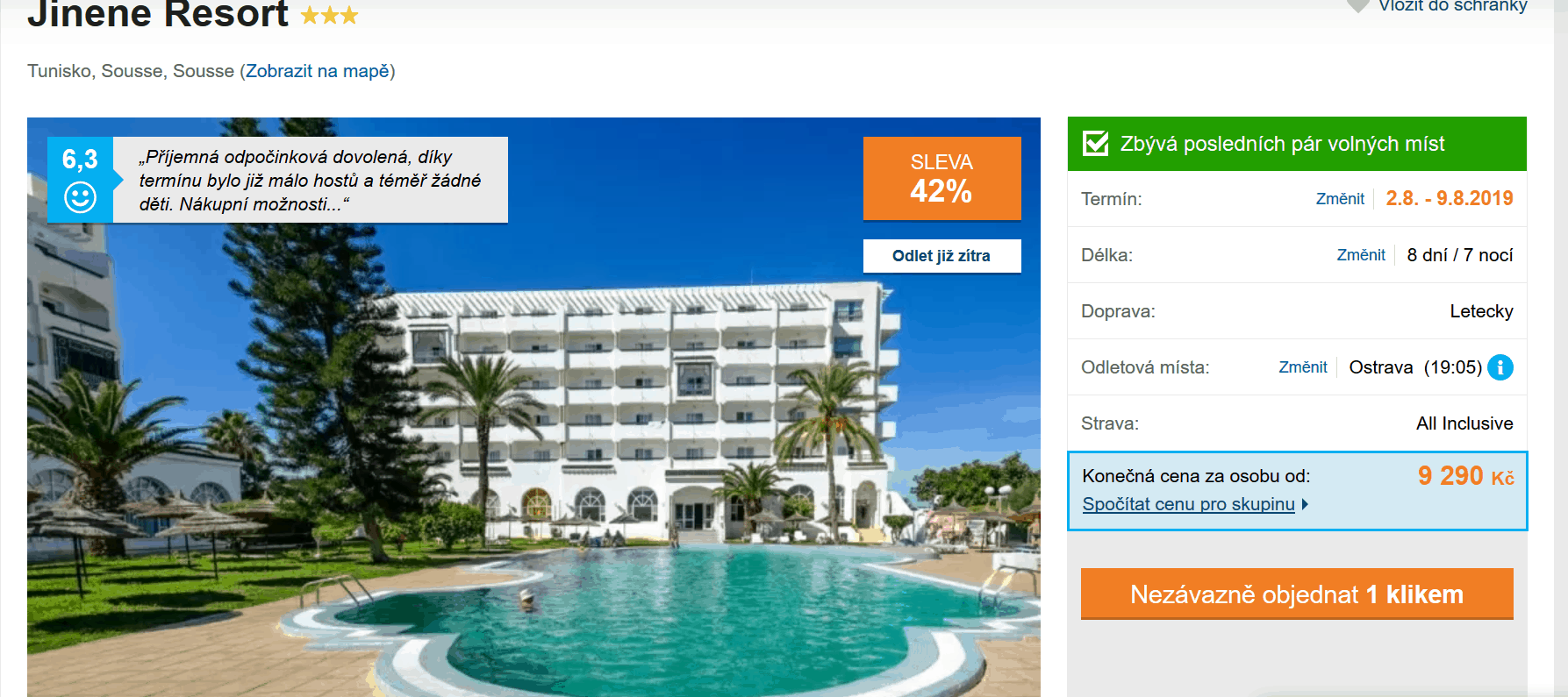 Zájezd Tunisko (hotel Jinene)