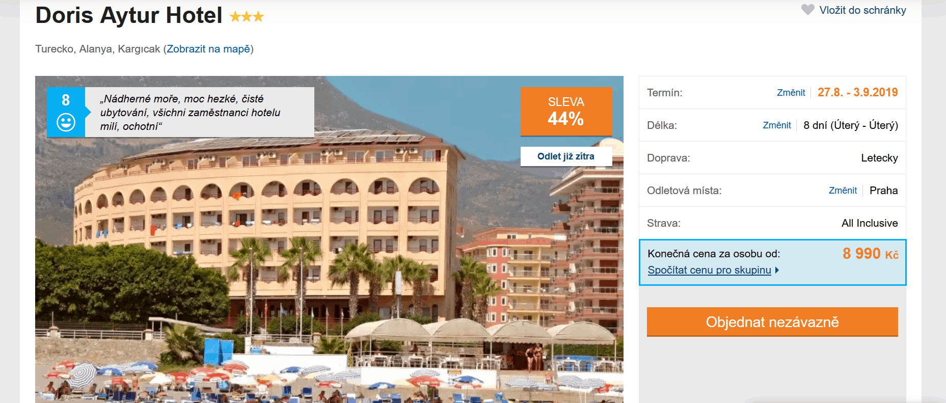 Zájezd Turecko (hotel Doris Aytur)