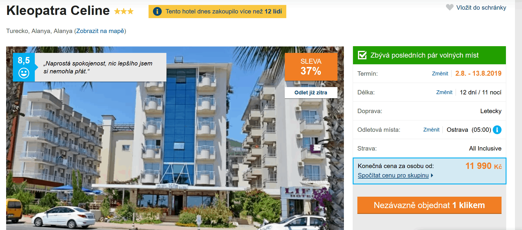 Zájezd Turecko (hotel Kleopatra Celine)