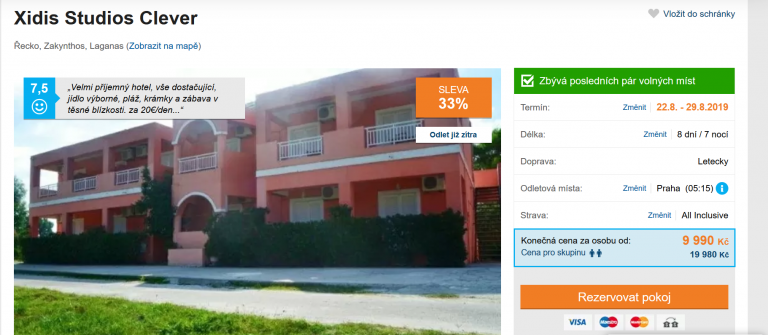 Zájezd Zakynthos (studia Xidis Studios Clever)