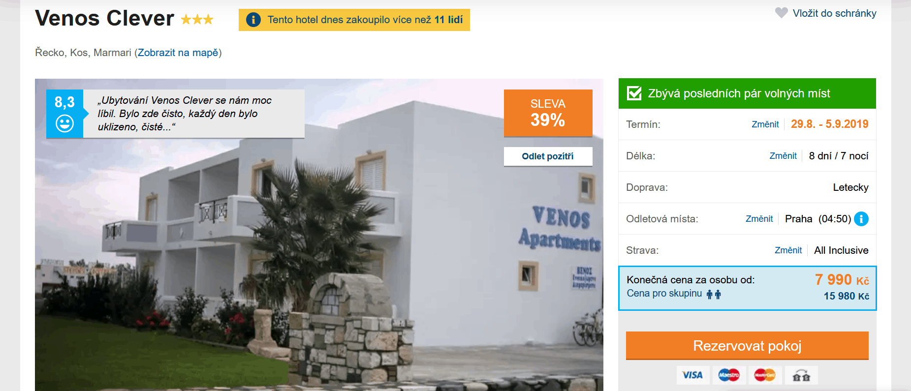 Zájezd na Kos (hotel Venos Clever)