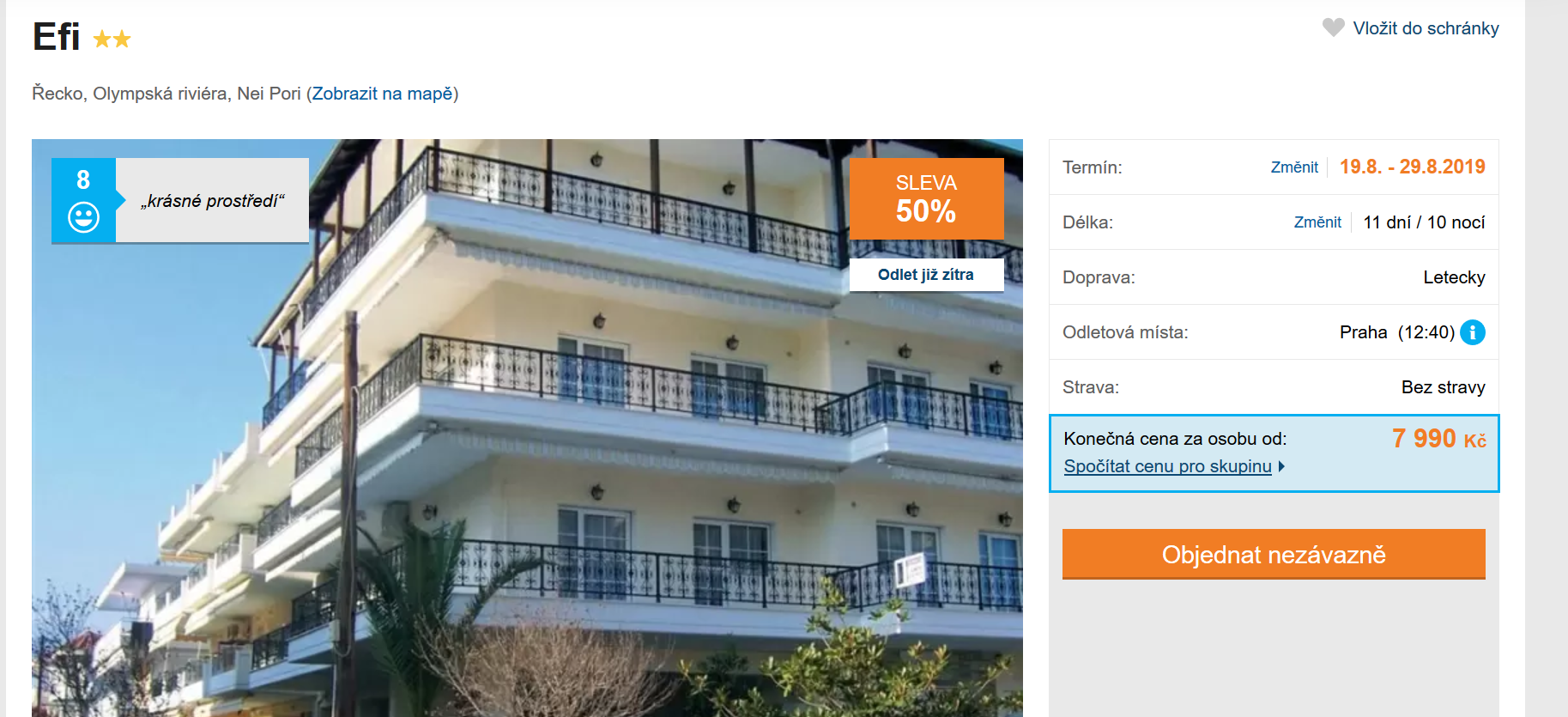 Zájezd Řecko (hotel Efi)