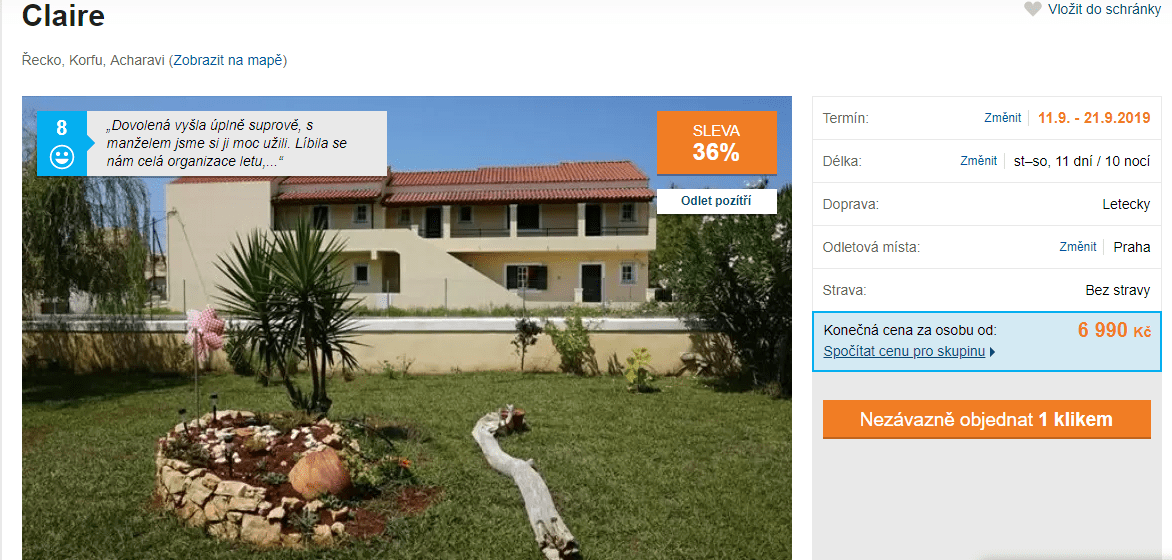 Náhled zájezdu na Korfu