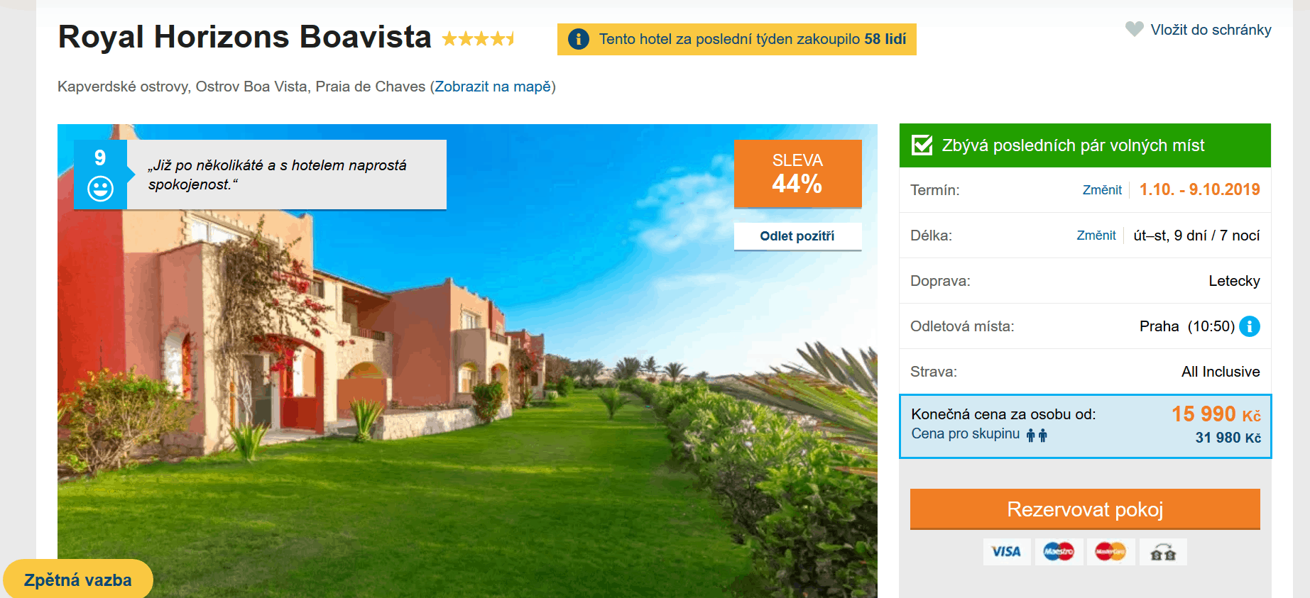 Zájezd Kapverdy (hotel Royal Horizons Boavista)