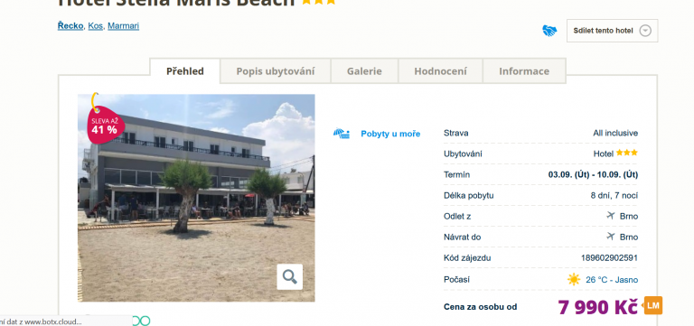 Zájezd Kos (hotel Stella Maris)