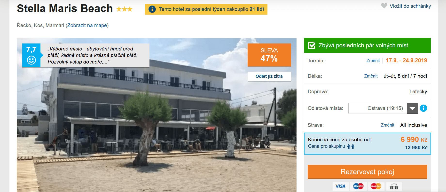 Zájezd Kos (hotel Stella Maris Beach)