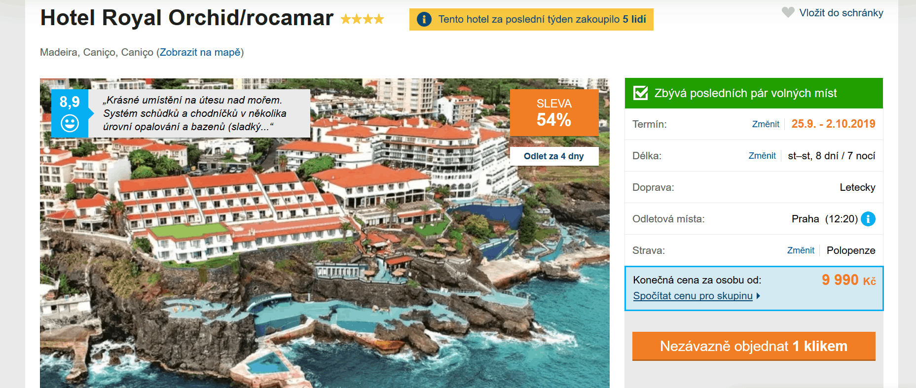 Zájezd Madeira (hotel Royal Orchid)