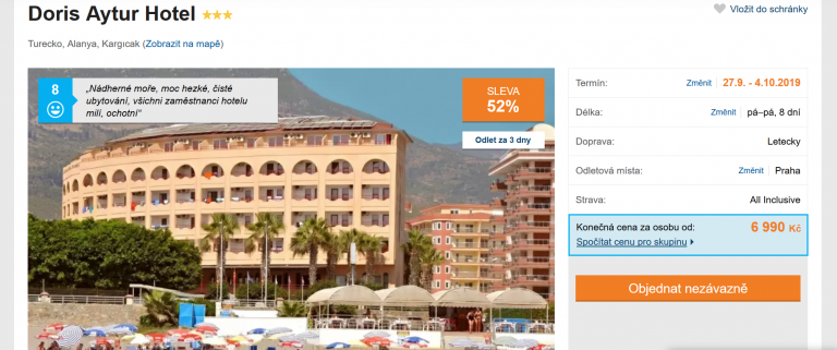 Zájezd Turecko (hotel Doris Aytur)