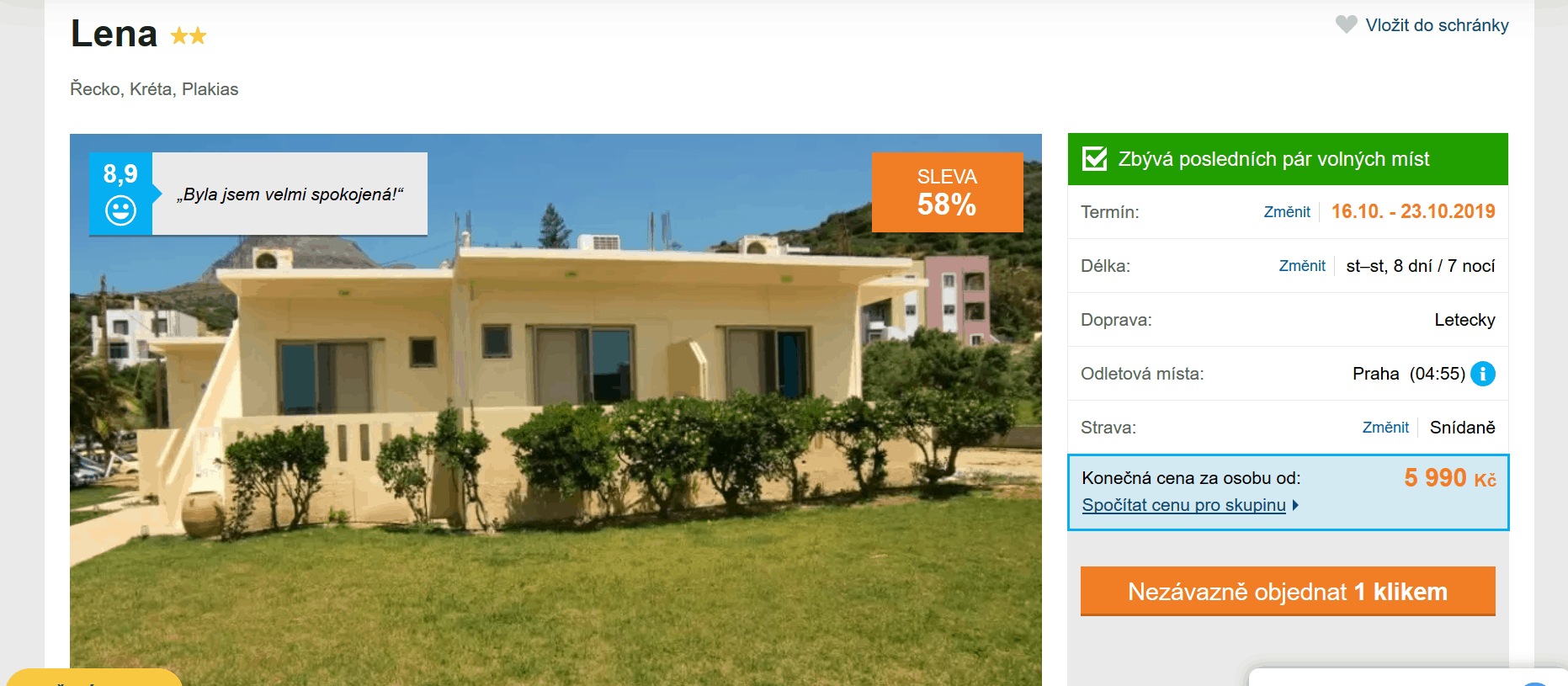 Zájezd Kréta (hotel Lena)