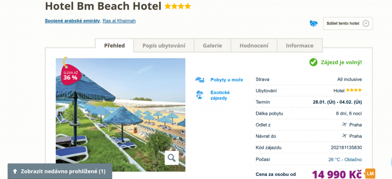 SAE akční zájezd leden/únor 2020