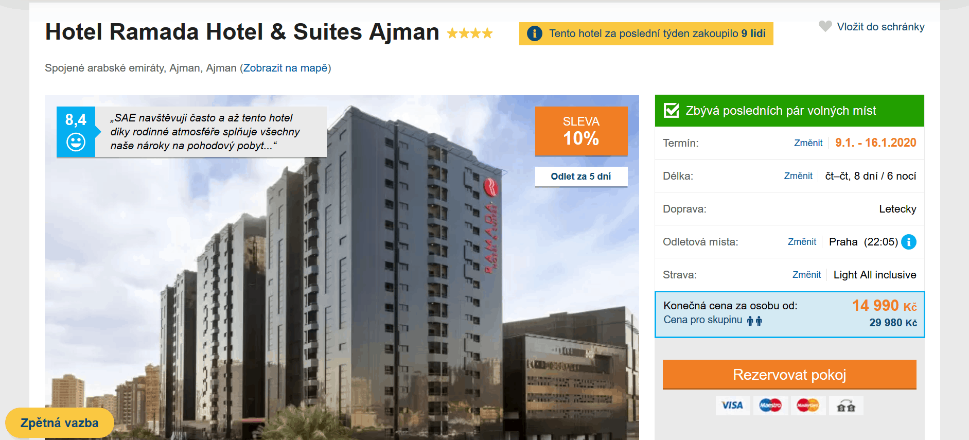 akční zájezd Spojené arabské emiráty