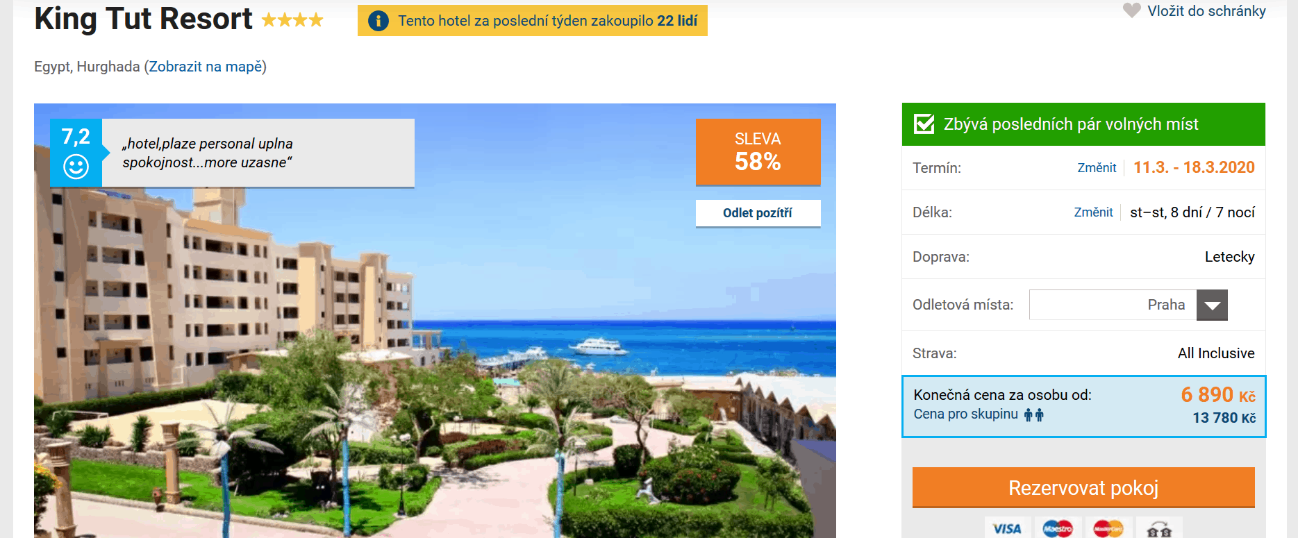 Egypt akční zájezd březen 2020