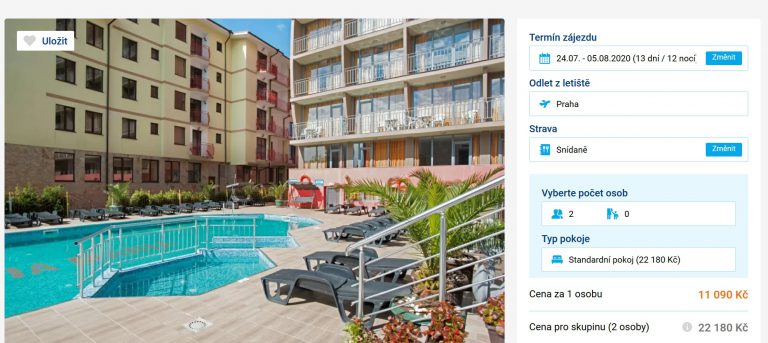 Zájezd Bulharsko, Slunečné pobřeží