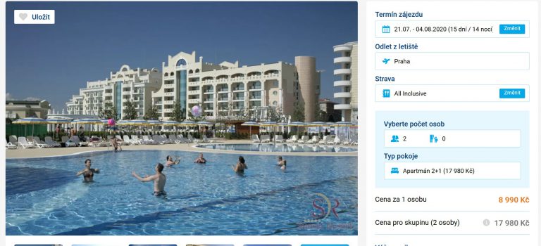 zájezd Bulharsko červenec