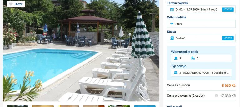 zájezd Bulharsko červenec