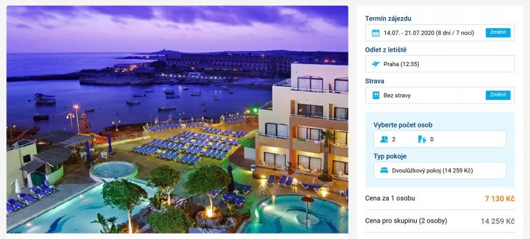 zájezd Malta červenec