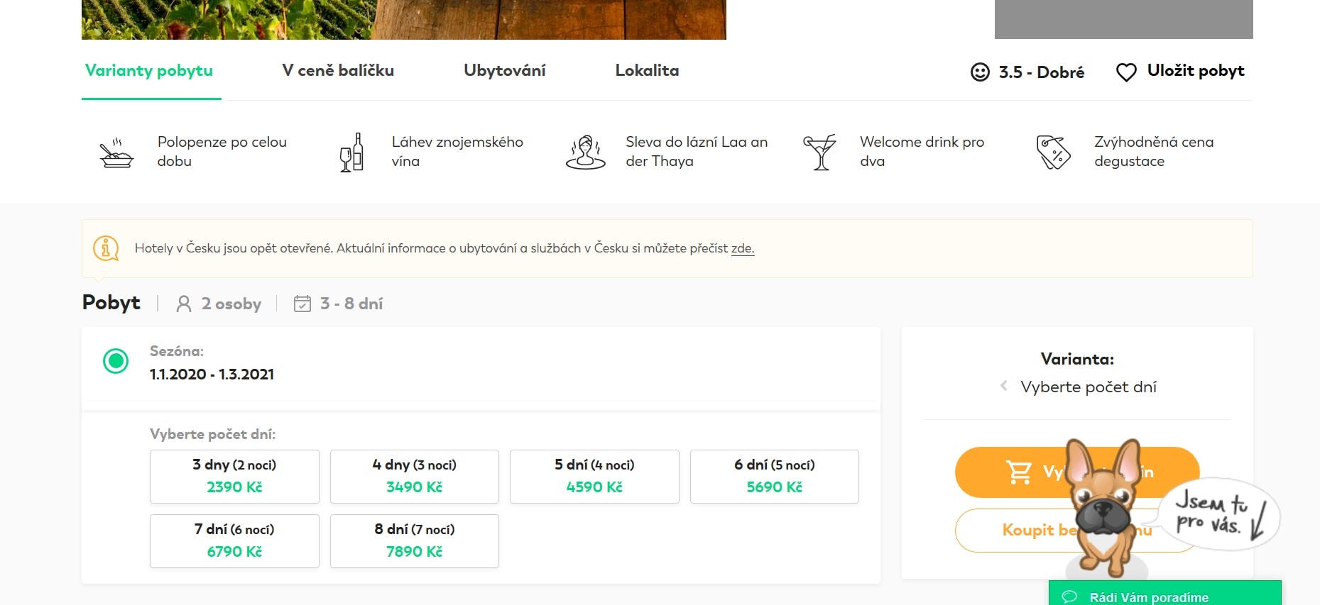 pobyt Znojmo dovolená v česku