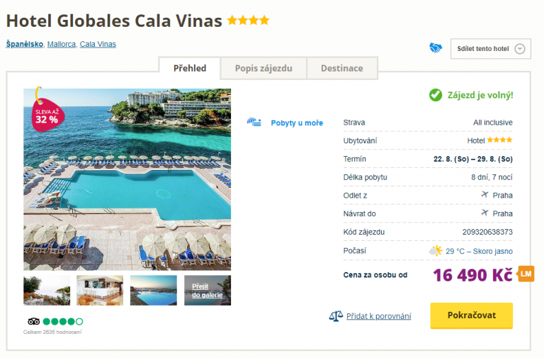 Z&aacute;jezd na Mallorcu