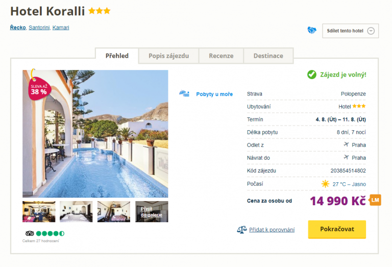 Zájezd na Santorini