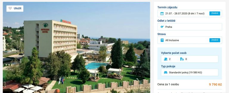 zájezd bulharsko červenec