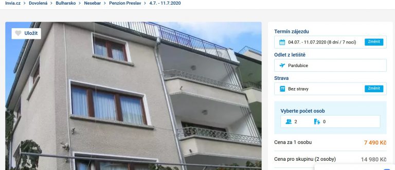 zájezd Bulharsko červenec