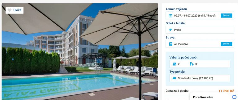 zájezd Bulharsko luxusní hotel