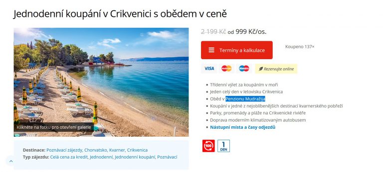 zájezd chorvatsko české kormidlo