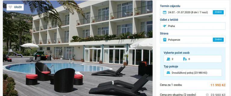 zájezd madeira červenec